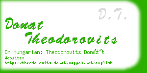 donat theodorovits business card